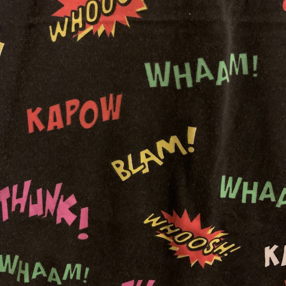 NWOT Comic Book Action Words Graphic T-Shirt  Unisex S-M - Picture 3 of 4